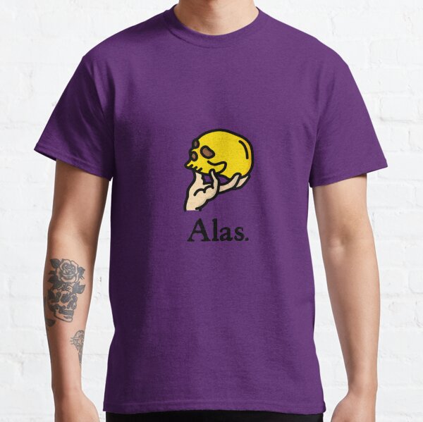 Alas Poor Yorick Skull in Hand Hamlet Shakespeare Classic T-Shirt
