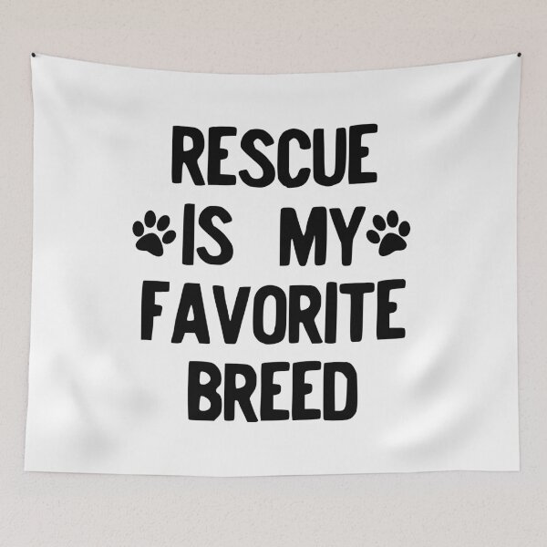 Artikelvorschau, Rescued Dog Rescue ist meine Lieblingsrasse Black Modern Style Grafik entworfen und verkauft von NoveltyMerch.