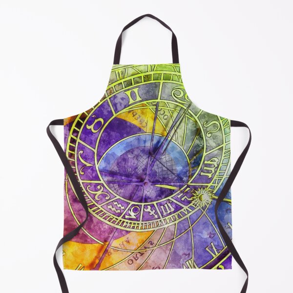 Item preview, Zodiac Abstract Clock in Yellow, Blue and Green designed and sold by Paulele.