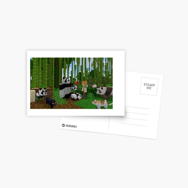 Minecraft Forest Postcard