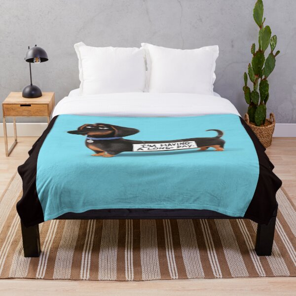 Dachshund Dog funny pupy Throw Blanket