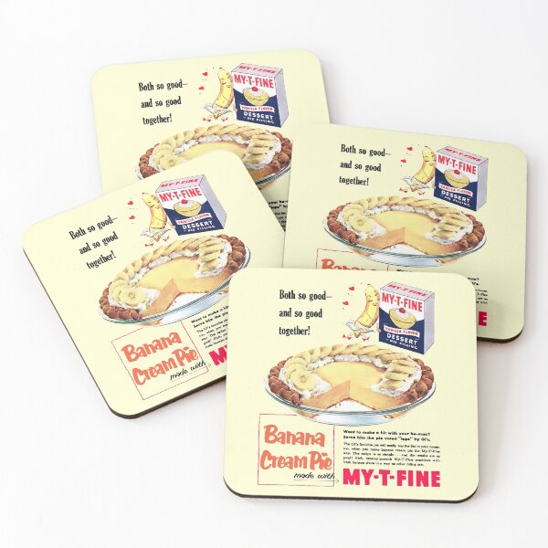 Item preview, BANANA CREAM PIE designed and sold by ThrowbackAds.