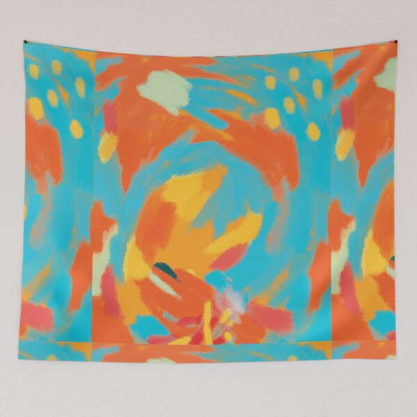 Item preview, Abstract Summer -  Orange Blue Red Modern Texture  designed and sold by MarleneCanto.