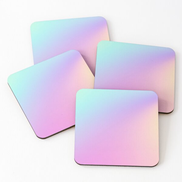 Abstract Holographic Gradient Coasters (Set of 4)