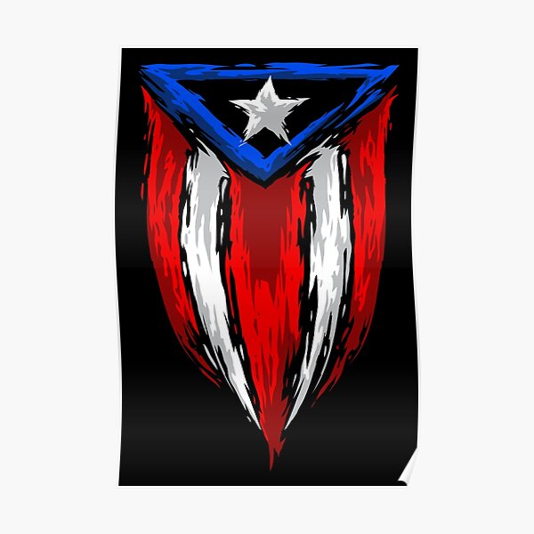 “PR Flag Brush Style - Puerto Rico Flag” Poster by anziehend | Redbubble