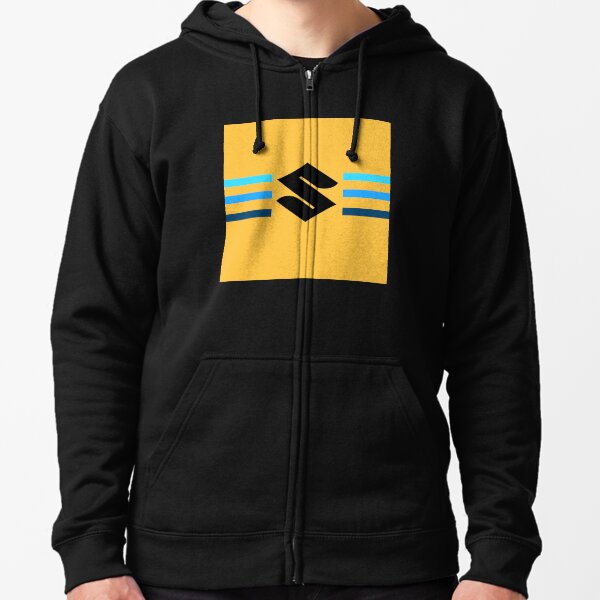 Retro Suzuki logo Zipped Hoodie