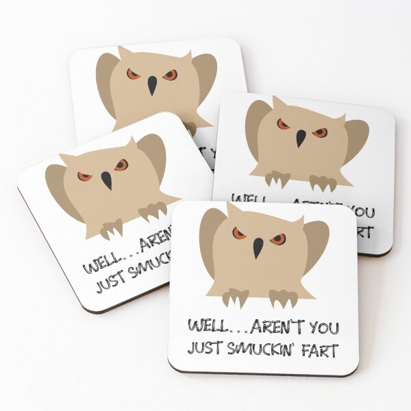 Item preview, Aren't You Just Smuckin' Fart Snarky Owl designed and sold by LeftFieldFunny.