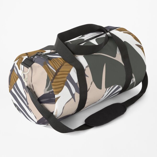 Original Tropical Pattern With Bright Plants Leaves Duffle Bag