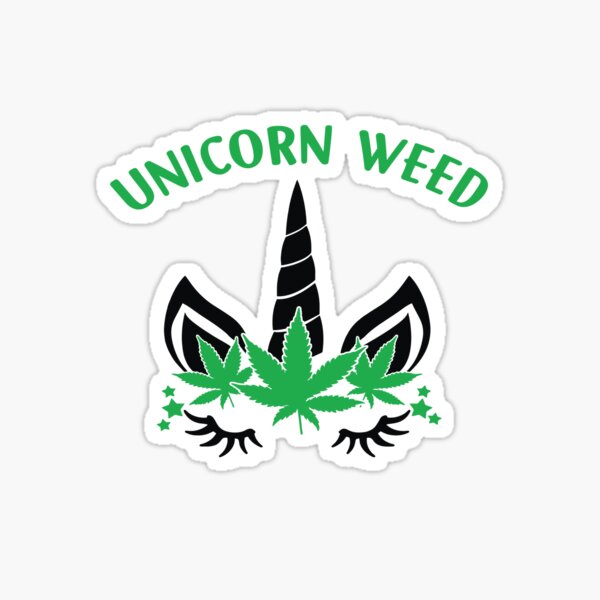 Download Unicorn Weed Sticker By Benls Redbubble