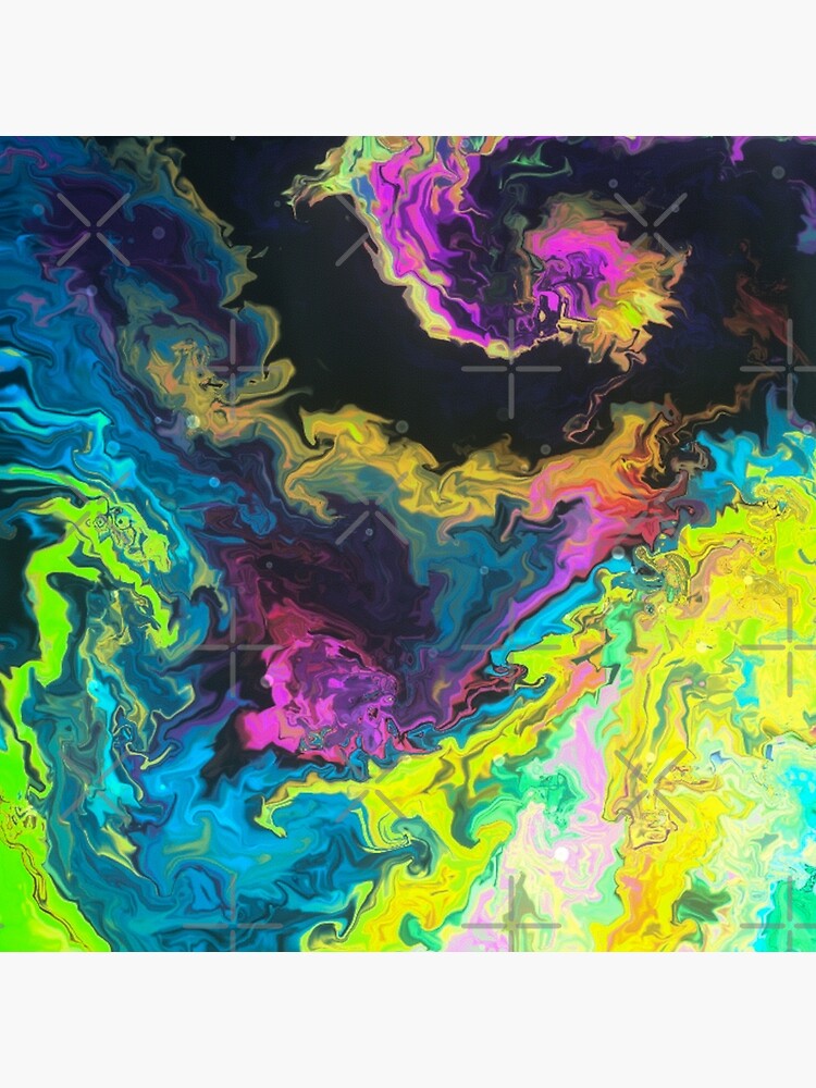 Multicolored unique everlasting pattern, decorative, aesthetic design, acrylics by CWartDesign
