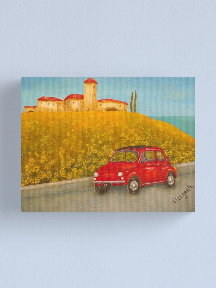Alternate view of Vintage Red Fiat 500 Canvas Print