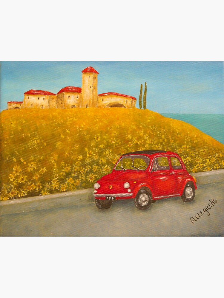 Vintage Red Fiat 500 by Allegretto