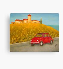 Vintage Red Fiat 500 Canvas Print