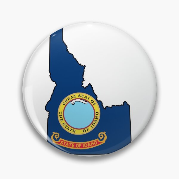 Item preview, Idaho state outline with flag designed and sold by okunicka.