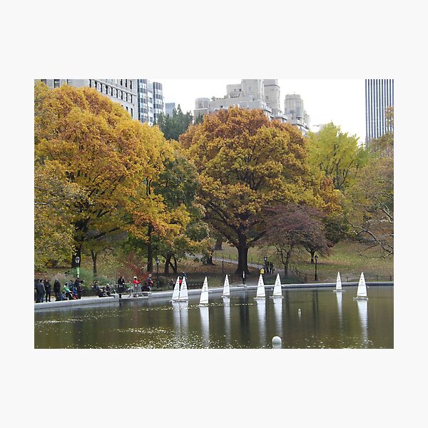 Item preview, Central Park Lake and Remote Controlled Boats, Autumn Colors, New York City  designed and sold by lenspiro.