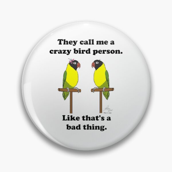 Item preview, Crazy Bird Person with Lovebirds designed and sold by Laughing Parrot Studio.
