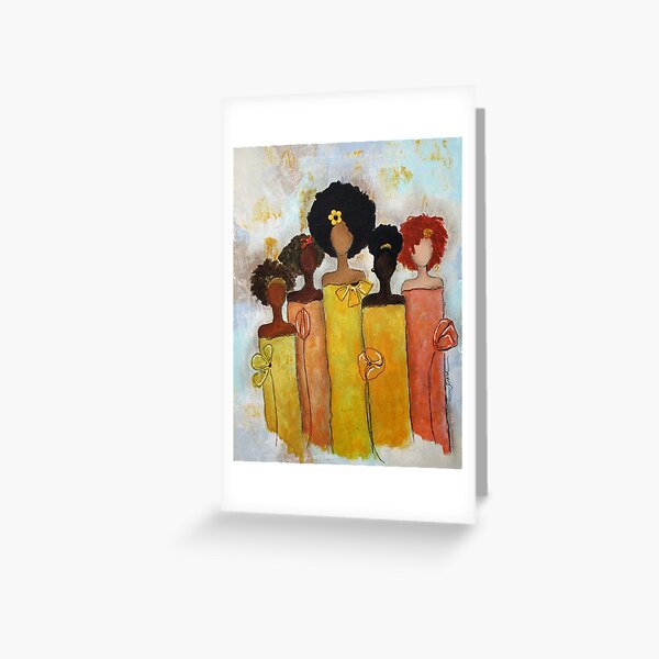 Sistahs Stand Golden Greeting Card
