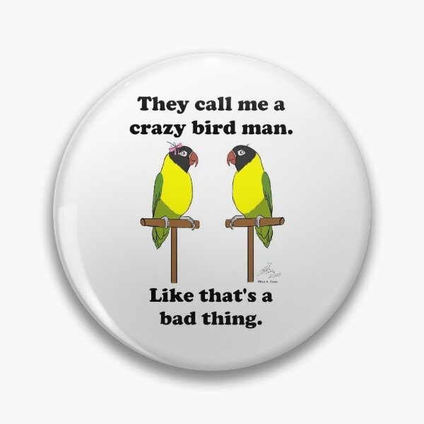 Item preview, Crazy Bird Man with Lovebirds designed and sold by Laughing Parrot Studio.