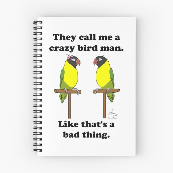 Item preview, Crazy Bird Man with Lovebirds designed and sold by Laughing Parrot Studio.
