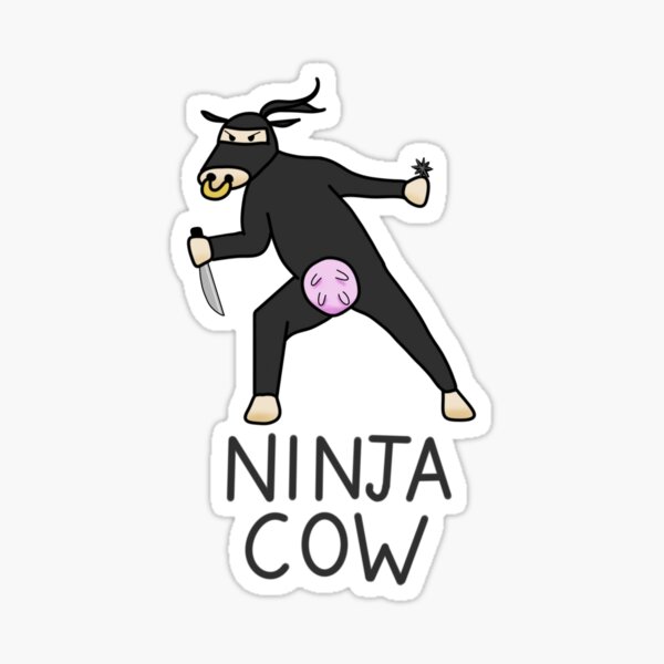 Ninja Cow Sticker