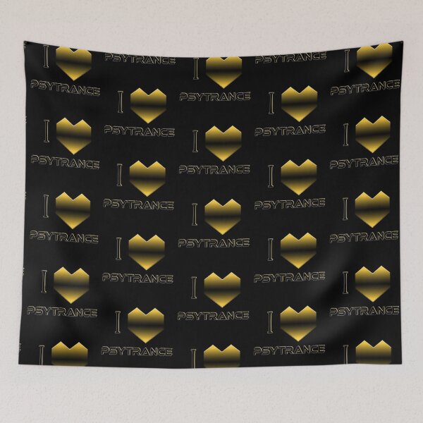 Item preview, I Love Psytrance - Gold / Yellow designed and sold by NoMatterLab.
