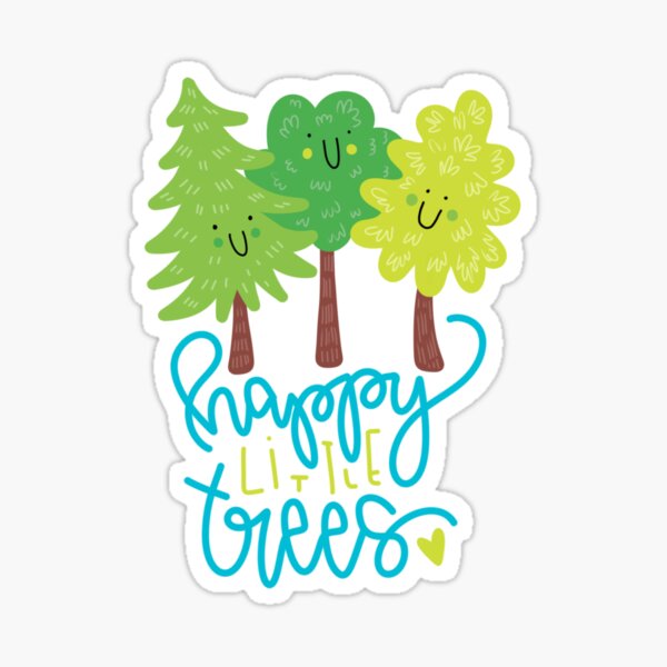 Happy Lil Trees Sticker