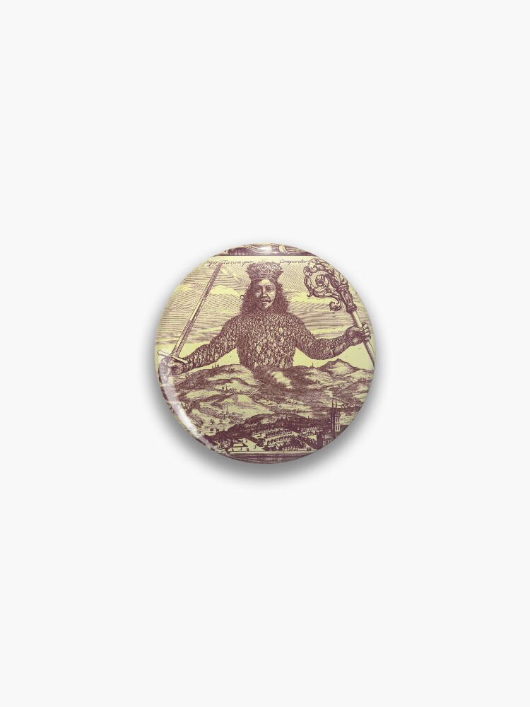 Thumbnail 1 of 3, Pin, Hobbes Leviathan Yellow designed and sold by MoriVond.