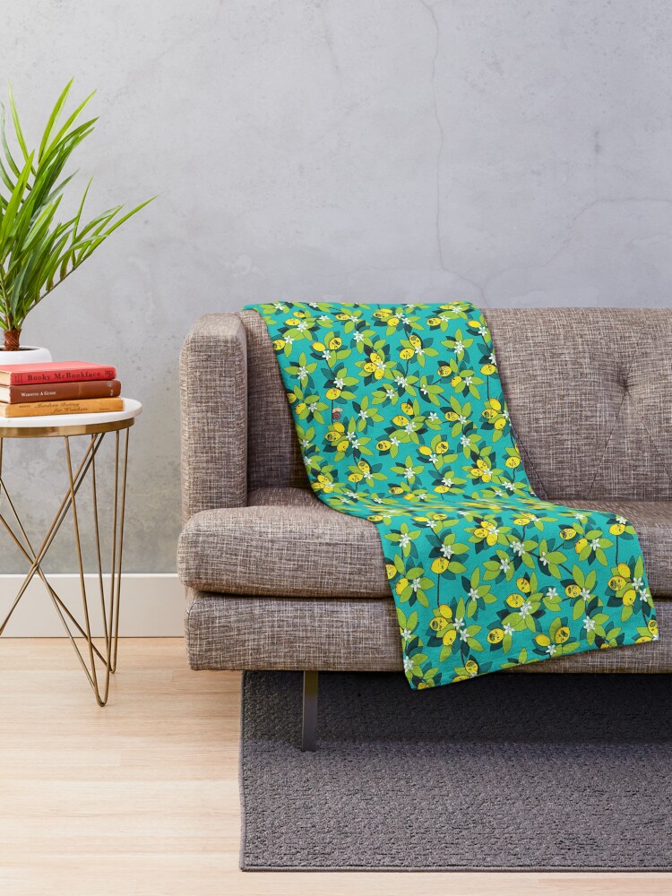 Alternate view of Lemongrab Tree Pattern Throw Blanket