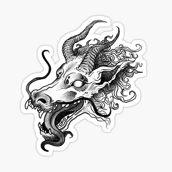 Dragon face tattoo vector image  Free SVG