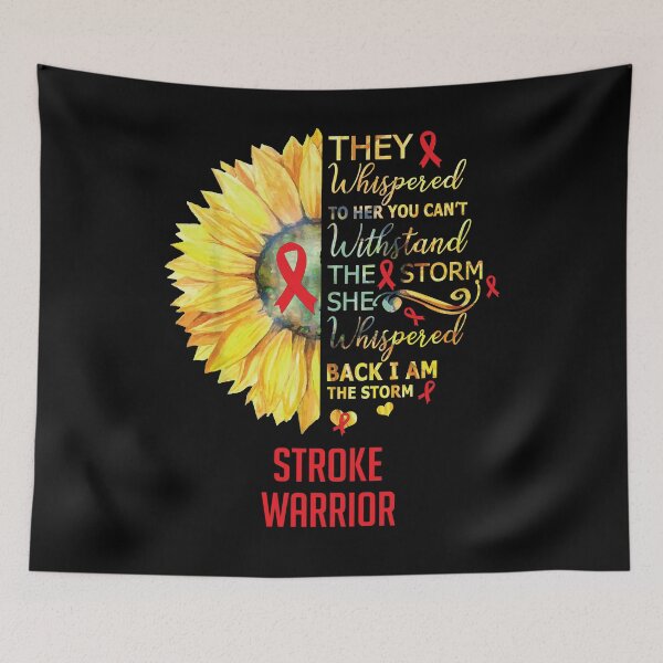Item preview, Stroke Awareness Warrior Support Survivor Red Ribbon Gifts  designed and sold by jimiyour.