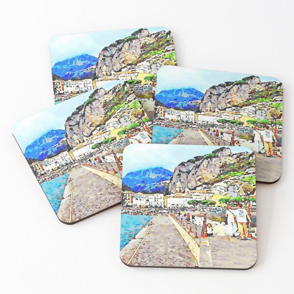 Item preview, Amalfi: view of the village with the coast and the mountain from pier designed and sold by Giuseppe Cocco.