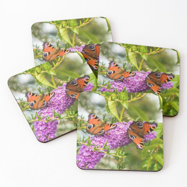 Item preview, Peacock Butterflies on Buddleia Flower. designed and sold by Postywood.