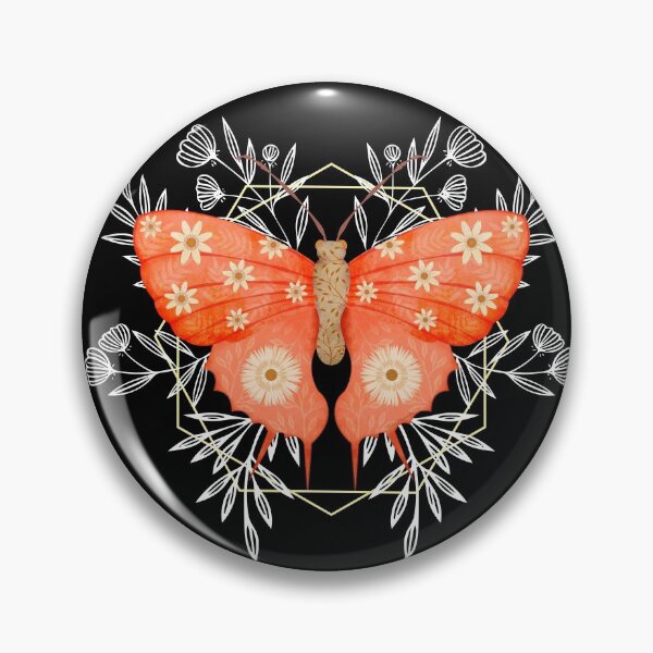 Item preview, Folk art pink butterfly  designed and sold by Prita-D.
