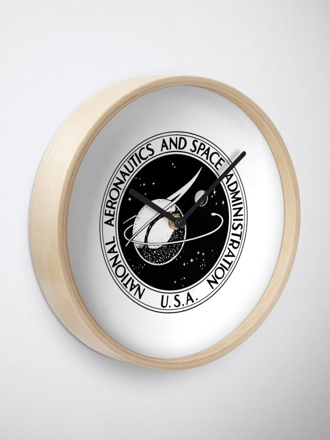 Vintage Nasa Seal Logo  Clock for Sale by Nyxco