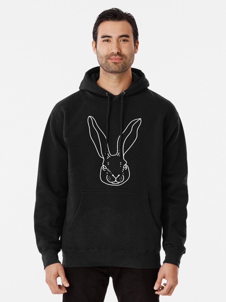 MENS OUTLINE BLACK ZIP UP HOODIE | PSYCHO BUNNY