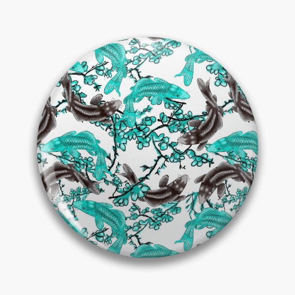 Item preview, turquoise chinese fish designed and sold by AvotArt.