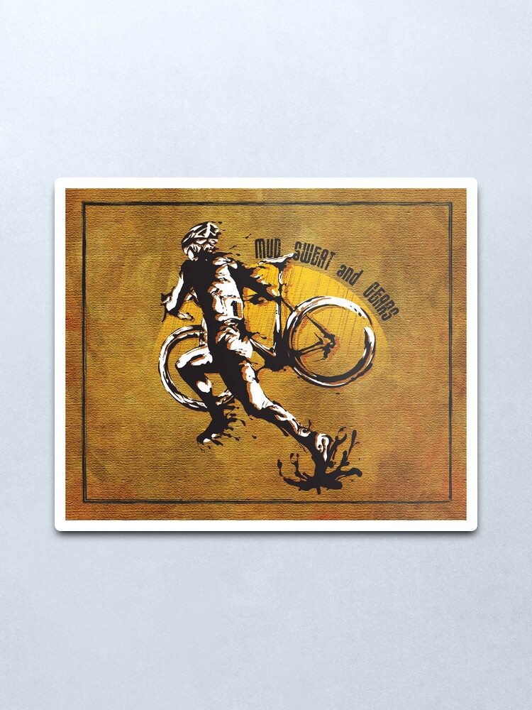 Alternate view of Mud Sweat & Gears Cyclocross Metal Print