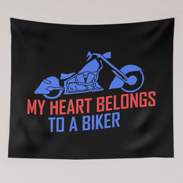 Item preview, Motorcycle -  My Heart Belongs to a biker Quote designed and sold by Sandra78.