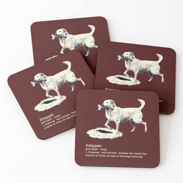 Item preview, Prepper Vintage labrador dog burying a bone - Distressed look designed and sold by bdws.