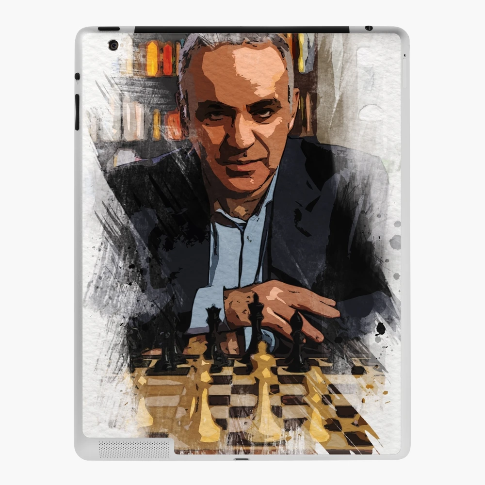 Garry Kasparov The Legend Abstract Watercolor Portrait of a chess master  iPad Case & Skin for Sale by Naumovski