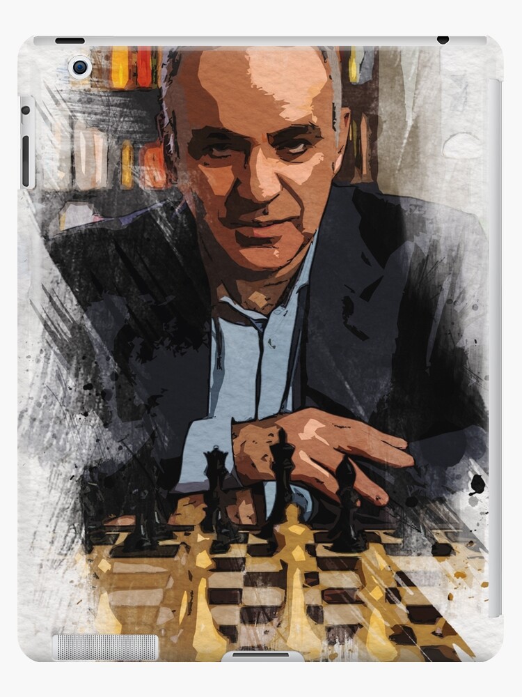Garry Kasparov The Legend Abstract Watercolor Portrait of a chess master  iPad Case & Skin for Sale by Naumovski