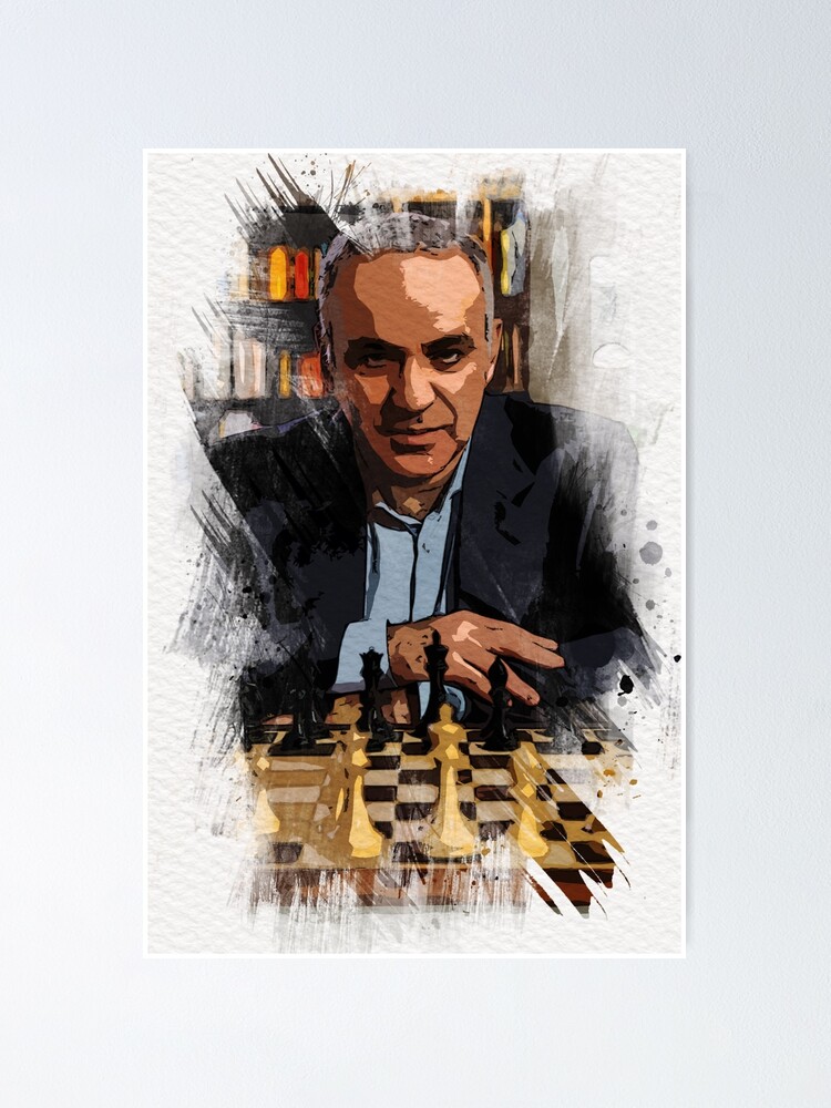 Garry Kasparov ✪ The Legend ✪ Abstract Watercolor Portrait of a chess  master Poster for Sale by Naumovski