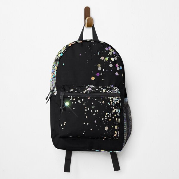 Black & Holographic Sparkle Backpack