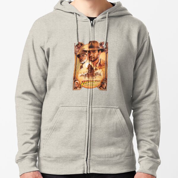 Cartel de la película Indiana Jones y The Last Crusade Sudadera con capucha y cremallera