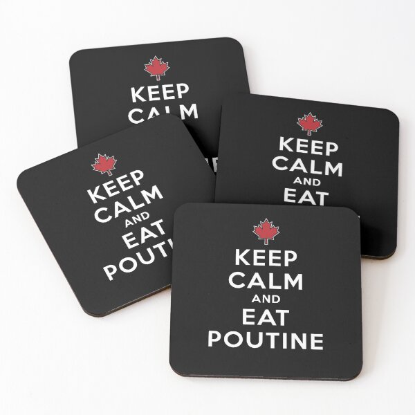 Aperçu de l'œuvre Gardez votre calme et mangez la poutine - Cuisine du Québec Canada créée et vendue par twHistory.