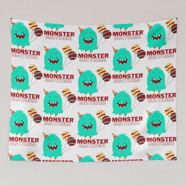 Item preview, Blue and red animated monster - Monster mayhem designed and sold by priyankajustine.