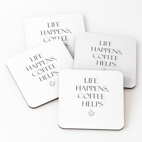 Item preview, life happens coffee helps designed and sold by TrendingMerch20.