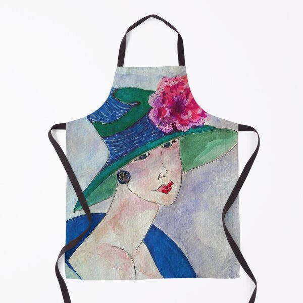 Item preview, Vintage 1920's lady hand painted watercolour designed and sold by wildseadesign.