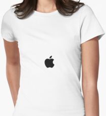 Simplistic Apple Branding Women's Fitted T-Shirt