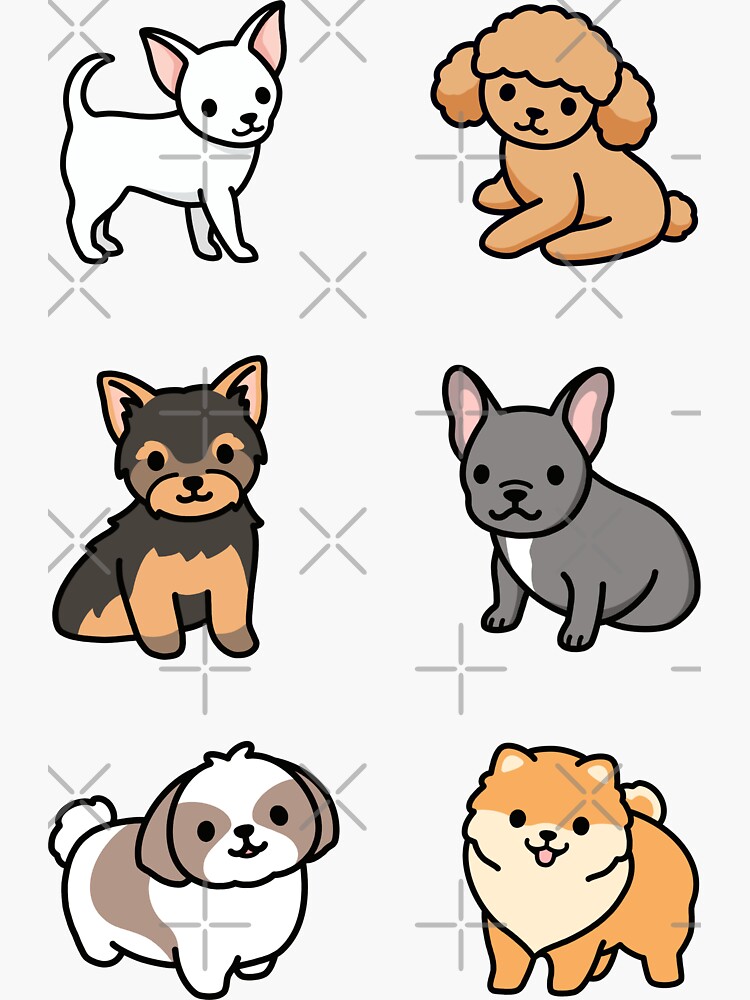 Small Dog Sticker Pack by littlemandyart